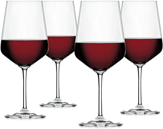 Four wine glasses
