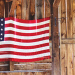 American Flag in barn