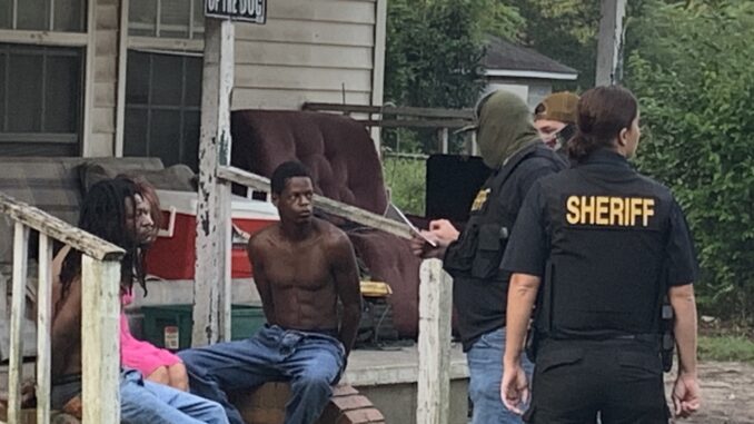 Agents from Bladen and Columbus counties arrested three suspects in a raid outside Clarkton Thursday morning.