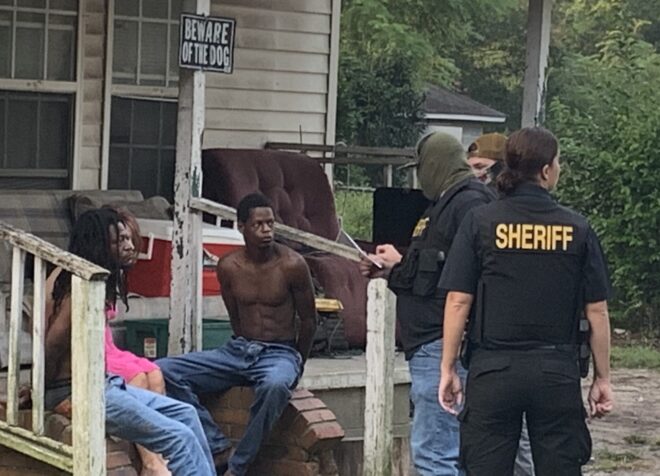 Agents from Bladen and Columbus counties arrested three suspects in a raid outside Clarkton Thursday morning.