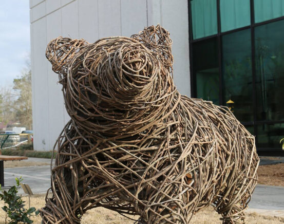 Museum wicker bear  