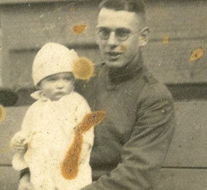 The writer's father and grandfather, Thomas Weaver and Tom, on Thomas' return from World War I.