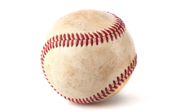 A dirty baseball