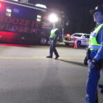 Law enforcement officers from multiple agencies participated in Friday's checkpoint at Sandyfield.