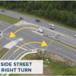 Example of traffic flow at a Reduced-Conflict Intersection (Courtesy DOT)