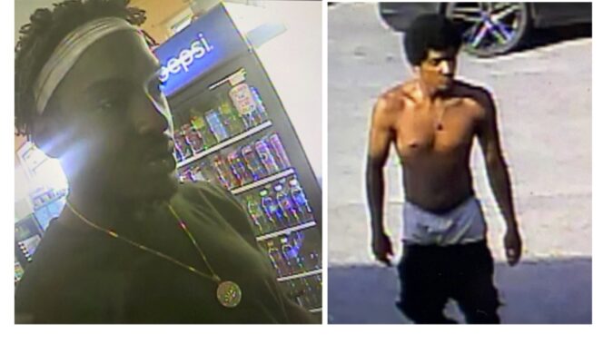 The sheriff's office is seeking the man shown in this surveillance footage from Fair Bluff.