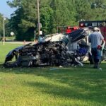 One man was killed in this single vehicle crash on Delco Propser Road Monday morning. (Submitted photo)