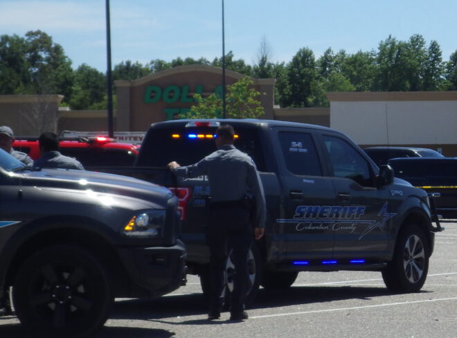Officers from multiple agencies are on the scene of a reported shooting at the Whiteville Walmart.