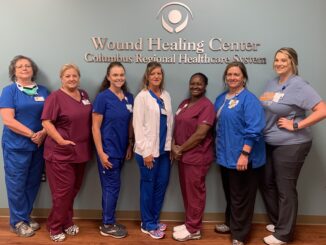 CRHS Wound Healing Center staff: Dianne Smith, Connie Ellis, Beverly Buck, Allison Ray, Jackie Jenrette, Geena Williams and Ashley Coleman.
