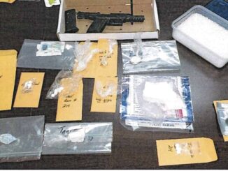 The joint operation turned up $6,000 in cash, cocaine, methamphetamine, and a handgun (WPD photo)