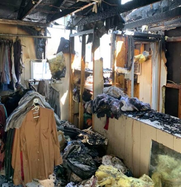 The clothing pantry at Southeastern Carolina Crossroads was a complete loss. (submitted)