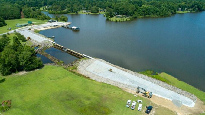 Stabilization of the Lake Tabor dam should be complete by Sept. 30. (Submitted photo)
