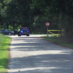 Broadway Road was blocked Saturday morning while investigators secured what was referred to as "a large crime scene" in Chadbourn.