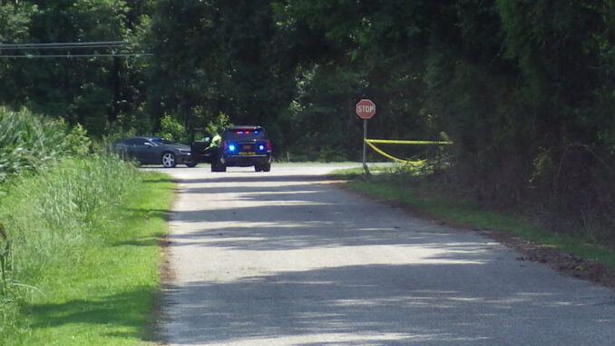 Broadway Road was blocked Saturday morning while investigators secured what was referred to as "a large crime scene" in Chadbourn.