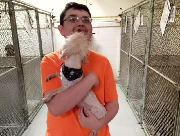 It's hard to tell who was happiest during several of the adoptions Saturday.