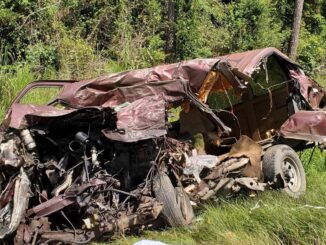 A Riegelwood man died Monday in a head-on crash in Sandyfield.