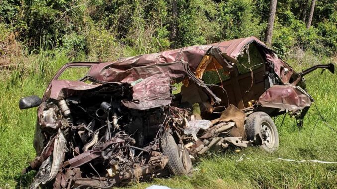 A Riegelwood man died Monday in a head-on crash in Sandyfield.