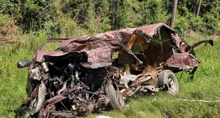 A Riegelwood man died Monday in a head-on crash in Sandyfield.
