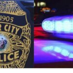 A police seal and a police car