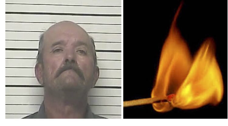 Roy Potter of Kelly has been charged with 18 counts of arson BCSO photo)