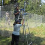 Volunteers spent the Sept. 11 working on new fences at the wildcat rescue. (submitted photo)