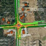 Concept drawing of the proposed roundabout at Chadbourn (DOT image)