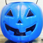 Blue buckets on Halloween denote a child with autism, especially one who is non-verbal.