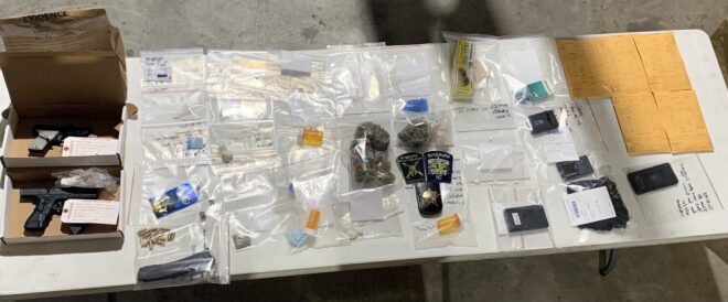 Some of the contraband seized on Dessie Road Friday. (CCSO photo)
