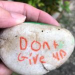 Kindness Roacks with inspirational messages are turning up in Whiteville and elsewhere. (Angela Norris photo)