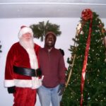 The Real Whiteville Santa with another Whiteville fixture, Jimmy Kirk.