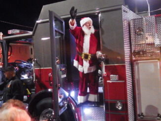 Santa was brought to downtown Whiteville courtesy of the Whiteville Fire Department.