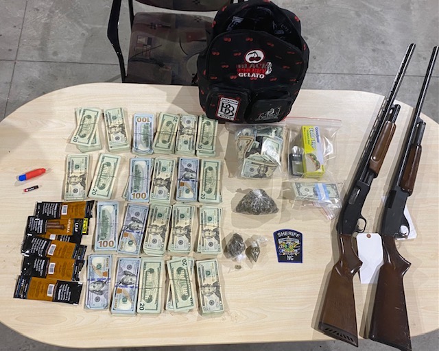 Some of the evidence retrieved from a suspect vehicle after a New Year's Eve chase. (CCSO photo)