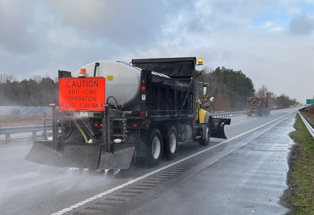 State news are brining roads across the state as a precaution against the weekend's expected winter weather. (DOT photo)