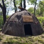 Reproduction of a typical Woodland wigwam.