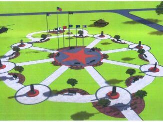 Artist's rendering of the Freedom Circle planned for the Veterans Park.