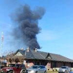 Smoke from the HERR fire was visible across Whiteville and the area Monday. (Contributed)