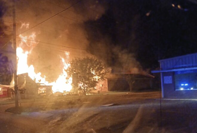 Patrick McKay submitted this photo of the explosion and fire at Chadbourn’s Budget motel this morning. The fire is still under investigation.