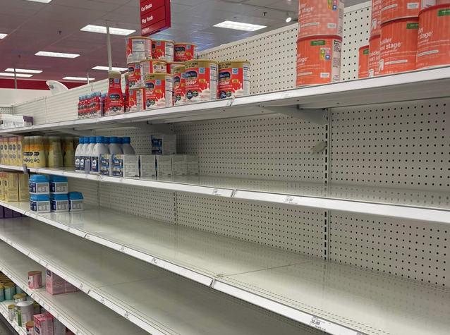 A shortage of some types of formula has led to empty shelves in some stores. (Submitted)