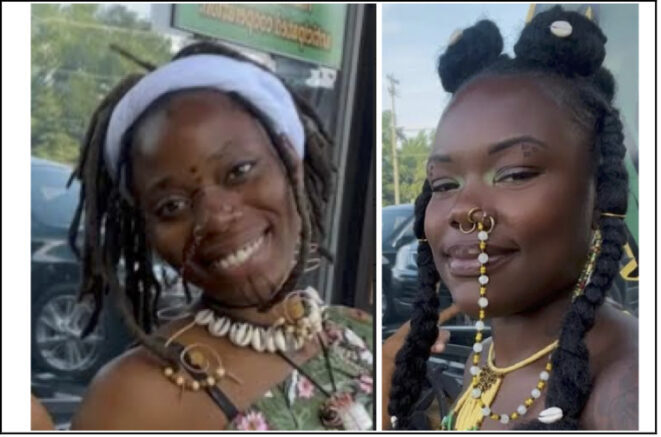 Niakea Thomas and Dahquaisha Rasberry in photos distributed by the Bladen Sheriff's Office during the hunt for the fugitives.