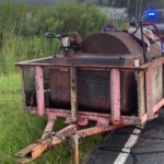 Allen Robinson allegedly used this homemade trailer to steal fuel in the Riegelwood area (CCSO photo)