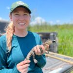 Alicia Davis with a little friend. (WRC Photo)