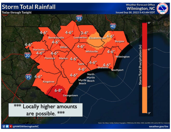 NBAtional Weather service precipitation forecast. (NWS graphic)
