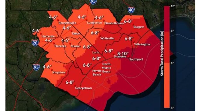 Potential Rainfall Graphic courtesy NWS