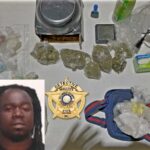 Curtis Moore was arrested carrying $60,000 in illegal narcotics.