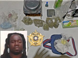 Curtis Moore was arrested carrying $60,000 in illegal narcotics.