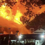 Proctorville Church in OPrrum is thought to have been hit by a lightning strike. (Burnis Wilkins photo)