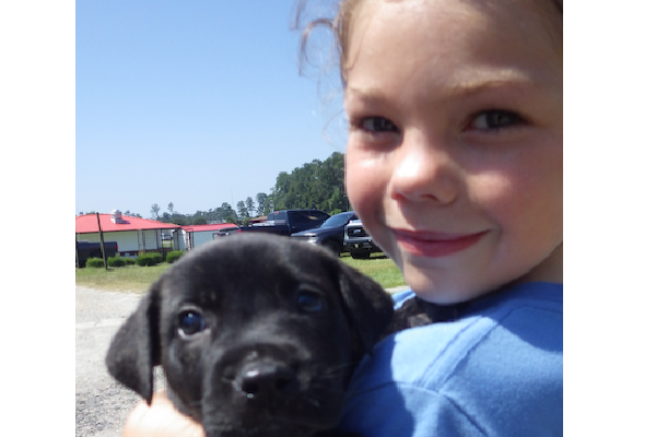 Blue and his new best friend.