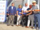 Rep. Brenden Jones, Angie Ransom, Scott Hartley, Dr. Chris English, and Fair Bluff town board member Randy Britt cut the ribbon for the new truck driving training school. (SCC Photo)