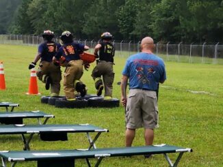 Firefighters from several area departments competed for bragging rights.