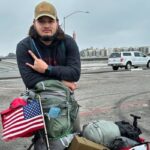 Former Marine Dalton Mack is walking from California to Surf City.